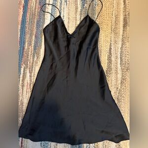 Mini silk black dress from Zara